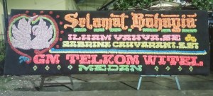 papan bunga pernikahan Medan